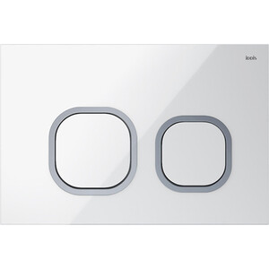Кнопка смыва IDDIS Uniglass белая (UNG01WCi77)