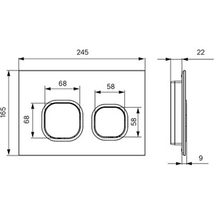 Кнопка смыва IDDIS Uniglass белая (UNG01WCi77)