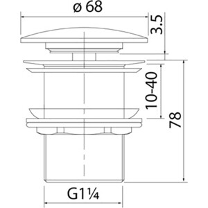 Донный клапан IDDIS Optima Home белый глянцевый (OPHWS00i88)