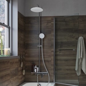 Душевая система IDDIS Shelfy со смесителем, хром (SHESB3Bi06)