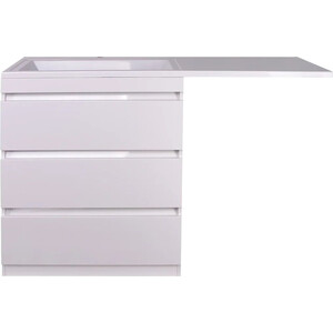 Тумба под раковину Style line Даллас Люкс 68 (130) три ящика, под стиральную машину, белая (СС-00000558)