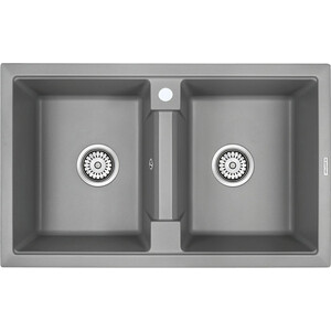 Кухонная мойка Paulmark Zwilling серый металлик (PM238150-GRM)