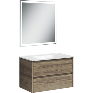 Мебель для ванной Sancos Libra 80 два ящика, дуб чарльстон