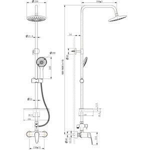 Душевая система Lemark Linara (LM0460C)