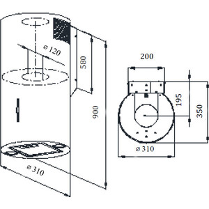 Вытяжка Weissgauff Tubus 90 Black Edition
