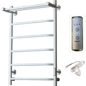 Полотенцесушитель электрический ZOX Трапеция ЛЦ 80х50 с полкой, белый (4630099748208)