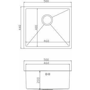 Кухонная мойка Mixline Pro 50х44 золото (4630099747829)