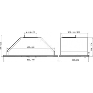 Вытяжка встраиваемая Elikor 72П-1000-П3Д белый