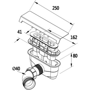 Сифон для поддона Cezares Tray (TRAY-AS-01)