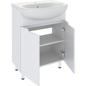 Тумба с раковиной Emmy Агата 55х44 белая (agt55utbe, 4620008192765)