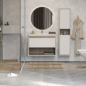 Мебель для ванной Cersanit Louna 80х44 белый/дерево