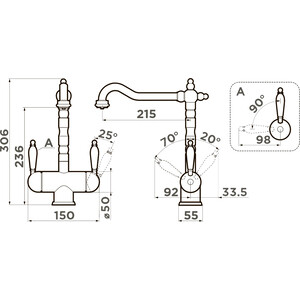 Смеситель для кухни Omoikiri Amagasaki GB графит (4994362)