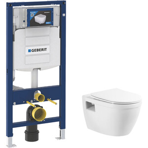 Комплект унитаза BelBagno Loto с инсталляцией Geberit, сиденье микролифт (BB070CHR/SC, 111.300.00.5)