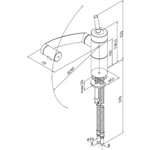 Смеситель для кухни Damixa ARC черный матовый (290007364)