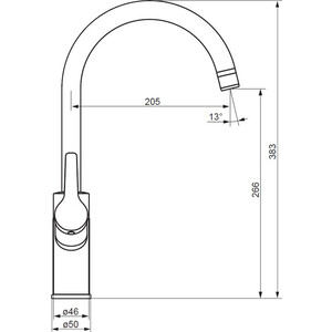 Смеситель для кухни Damixa Eclipce черный матовый (310721300)