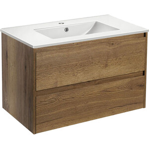 Тумба с раковиной Vincea Gio 80х46 T.Oak (VMC-2G800TO, VBS-13980)