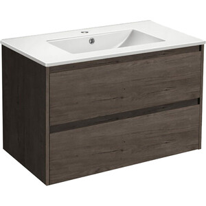 Тумба с раковиной Vincea Gio 80х46 R.Oak (VMC-2G800RO, VBS-13980)