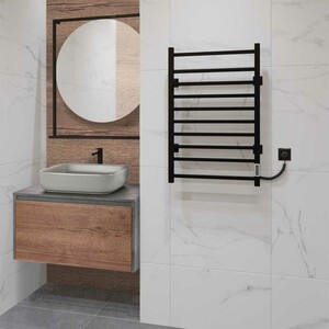 Полотенцесушитель электрический Vincea 50x80 черный матовый (VTD-1LBE)