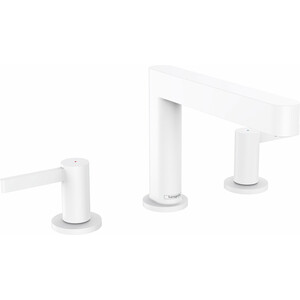 Смеситель для раковины Hansgrohe Finoris с донным клапаном Push-Open, белый матовый (76033700)