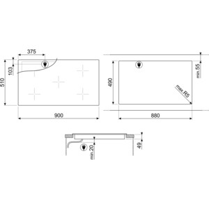 Индукционная варочная панель Smeg SI2M7953DW