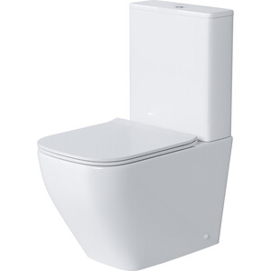 Унитаз-компакт безободковый Grossman Style с тонким сиденьем-микролифт (GR-4453S)