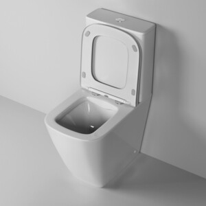 Унитаз-компакт безободковый Grossman Style для инвалидов, с тонким сиденьем-микролифт (GR-4472S)