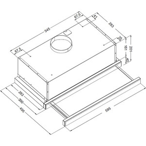 Вытяжка встраиваемая Korting KHP 6512 W
