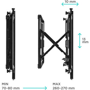 Кронштейн для телевизора Onkron PRO7M черный 40"-70" макс.45кг настенный наклонно-выдвижной