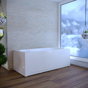 Акриловая ванна Radomir Вальс 200х100 с каркасом и фронтальной панелью, слив-перелив полуавтомат (1-01-2-0-1-195К)