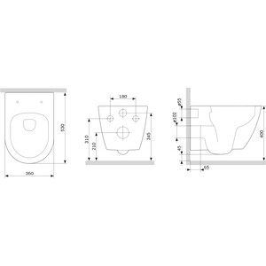 Комплект унитаза Damixa Apollo с инсталляцией Grohe, сиденье микролифт (DX22C1700SC, 38772001)