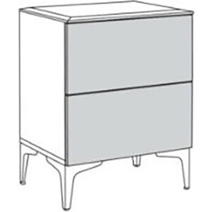 Тумба прикроватная Моби Валенсия 13.291 Белый PE шагрень, белая шагрень ПВХ