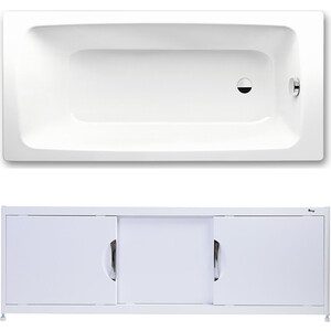 Ванна стальная Kaldewei Cayono 749 170x70 с экраном Emmy Малибу и ножками