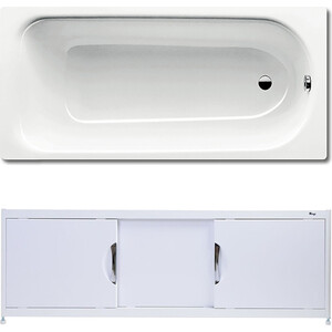 Ванна стальная Kaldewei Eurowa 311-1 160x70 с экраном Emmy Малибу и ножками