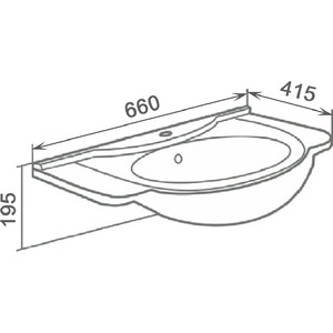 Раковина мебельная Runo Kirovit Классик 65х42 (4640021061268)