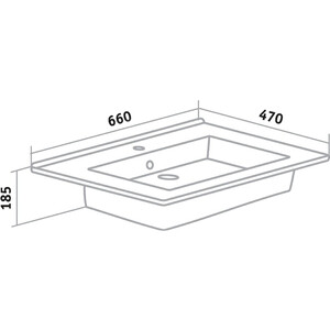 Раковина мебельная Runo Kirovit Оскар 65х47 (4640021062203)