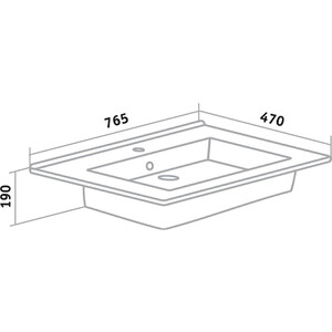 Раковина мебельная Runo Kirovit Оскар 75х47 (4640021062210)