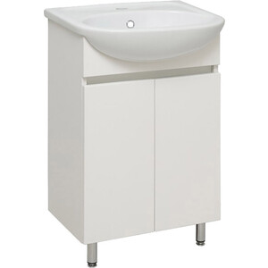 Тумба с раковиной Runo Лада 50 напольная, белая (00-00001162, 4620008192758)