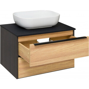 Тумба под раковину Runo Мальта 70х46 дуб черный (00-00001097)