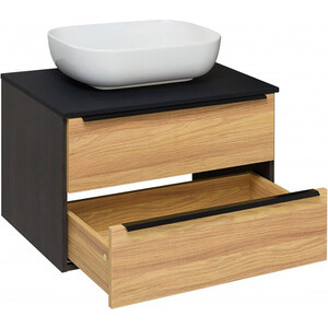 Тумба под раковину Runo Мальта 70х46 дуб черный (00-00001097)
