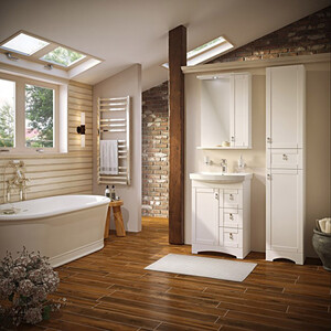 Тумба под раковину Runo Мерида 55х34 белая (00-00000823)