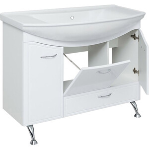 Тумба под раковину Runo Севилья 101х34 белая (00000000598)