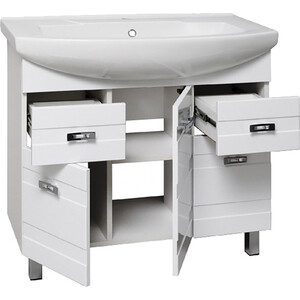 Тумба под раковину Runo Турин 83х34 белая (УТ000002095)