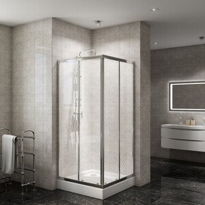 Душевой уголок BelBagno Due A-2 90х90 прозрачный, хром (DUE-A-2-90-C-Cr)