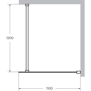 Душевой уголок Cezares Liberta L-1 110х120 тонированный, хром (LIBERTA-L-1-110-120-BR-Cr)