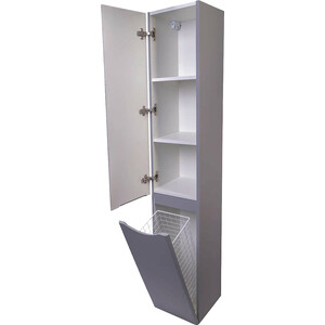 Пенал Style line Бергамо L 30х170 Люкс Plus с корзиной, серый (СС-00002327)