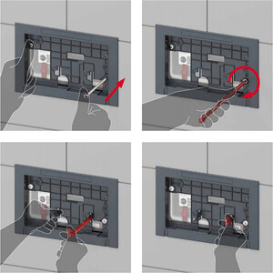 Инсталляция для унитаза-биде TECE Profil с бачком Uni 2.0 (9300380)