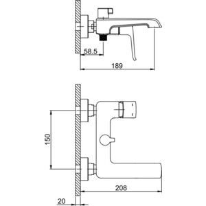 Смеситель для ванны Gappo G3250 черный (6959477614323)