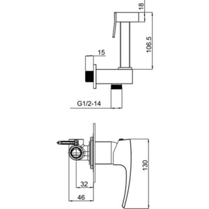 Смеситель для душа Gappo G7207 встраиваемый, хром (6959477695735)