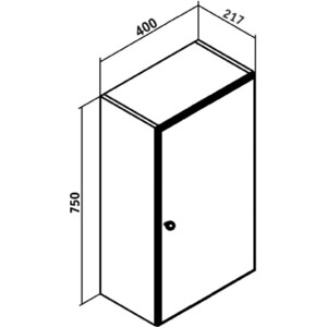 Шкаф подвесной Runo Кредо 40 белый (00-00001149)