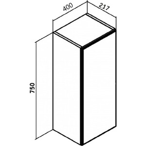 Зеркальный шкаф Runo Кредо 40 белый (00-00001176)